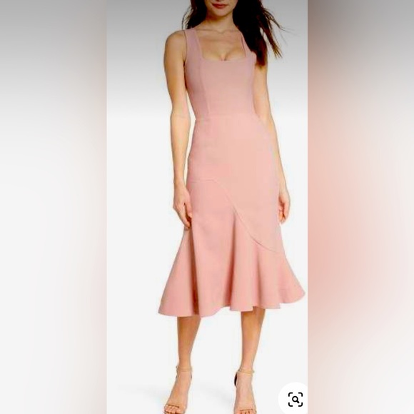 Dress the Population Dresses & Skirts - Dress the Population Monica Crepe Midi Dress in Blush